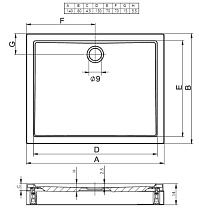Поддон для душа Riho Davos 291 140x80