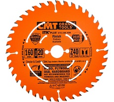 Диск пильный по дереву (160х20/16х1,7/1,1 мм; Z40) CMT 272.160.40H