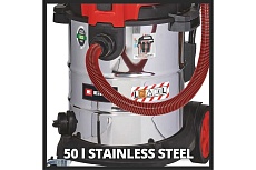 Строительный пылесос Einhell te-vc 2350 sacl,1600 Вт, 230 мбар, 50 л, очистка фильтра, розетка 2342475