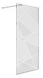 Душевая перегородка Niagara Nova NG-660-90 90x195 прозрачная с рисунком, профиль хром