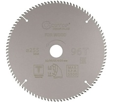 Диск пильный с тефлоновым покрытием по дереву Profi plus 255x1.8/2.6x32/30/25.4/20 мм, 96Т CUTOP 75-25596Т