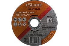 Диск отрезной по металлу (125х1,2х22,2 мм) Sturm 9020-07-125x12