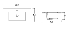 Раковина Vincea VBS-13980MA 81.5 см, антрацит матовый