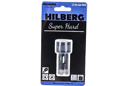 Коронка алмазная по керамике и керамограниту Super Hard (20 мм; M14) Hilberg HH620