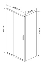 Душевой уголок Vincea Garda VSR-1G1 130x80 черный, прозрачный