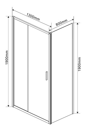 Душевой уголок Vincea Garda VSR-1G1 130x80 черный, прозрачный