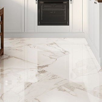 Керамогранит Kerranova Marble Trend Calacatta 30x60 см, K-1001/LR/300x600x10