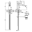 Смеситель для биде Gessi Eleganza 46007#080 с донным клапаном, золото