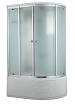 Душевая кабина Timo Comfort T-8820L 120x85, без г/м, матовые стекла (Fabric Glass), хром, L