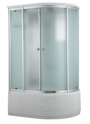 Душевая кабина Timo Comfort T-8820L 120x85, без г/м, матовые стекла (Fabric Glass), хром, L