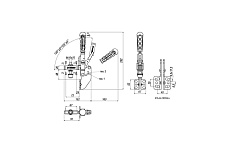 Прижим с угловым основанием и стопорной рукояткой KUKAMET 213-4-L