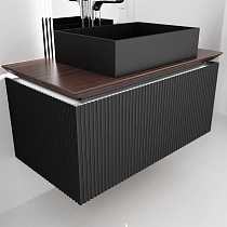 Мебель для ванной Jorno Strong 100 см, антрацит