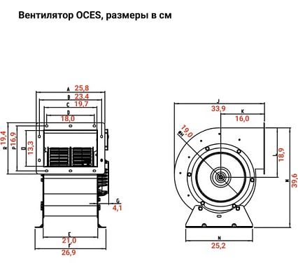 Центробежный вентилятор двухстороннего всасывания BVN OCES