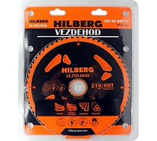 Диск пильный Vezdehod 216х30 мм, 60Т, 7º Hilberg HV218