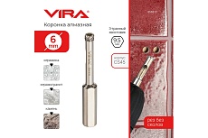Коронка алмазная по керамике 6 мм, трехгранный хвостовик VIRA 559512