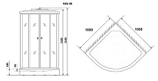 Душевая кабина Niagara NG-4302-14 100x100 стекло матовое