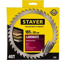 Пильный диск Laminate line для ламината (185x30 мм, 40T) Stayer 3684-185-30-40