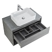 Мебель для ванной BelBagno Kraft 80 см со столешницей, 1 ящик, полка Cemento Grigio