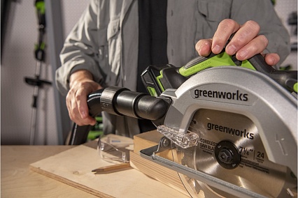 Аккумуляторная циркулярная пила GreenWorks GD24CS 1500907