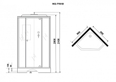 Душевая кабина Niagara Luxe 7702DM 100x100, мрамор