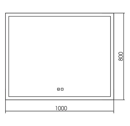 Зеркало Silver Mirrors Гуверт 100x80 см с подсветкой, подогревом