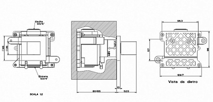 Вентиль для термостата Gessi Quadro 43262.031 внешняя часть