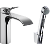 Смеситель для раковины Hansgrohe Vivenis 75210000, гигиенический душ, донный клапан, хром