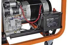 Генератор Carver PPG-11000DE дизель, LT-1100F, 8,5/9,5 кВт, 220 В, бак 20л, э/старт, колеса, медь 01.020.00025