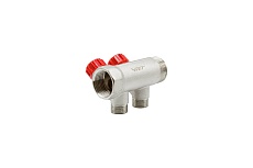 Коллектор VRT 1&quot;x1/2&quot;, с регулировочными вентилями, 2 выхода 524073