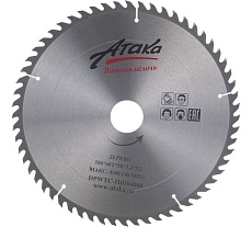 Диск пильный по дереву (350х50 мм; 60T; ч/рез) АТАКА 8079220