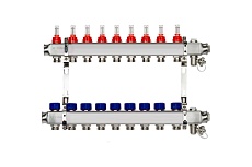 Комплект коллекторов Ридан SSM-9RF set с расходомерами и кронштейнами, 9 контуров 088U0959R