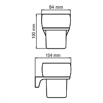 Держатель для стакана WasserKRAFT Glan K-5128 черный глянец