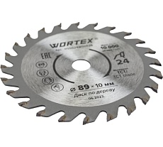 Диск пильный HS S024 W 89x10 мм, 24 зуба Wortex HSS024W00026