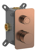 Смеситель для душа AQUAme AQM8810BC термостат, медь брашированная