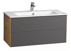 Мебель для ванной Акватон Сохо 100 см дуб веллингтон/графит софт