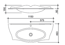 Раковина Caprigo OW15-11016-G 120 см золото