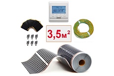 Плёночный электрический тёплый пол ТеплоСофт 3,5м.кв. с электронным терморегулятором плёнка 3,5м.кв./эл
