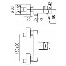 Смеситель для душа Nobili Blues BS101130CR