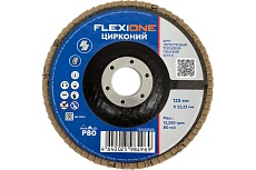 Круг лепестковый плоский Цирконий (125x22 мм; Р80) Flexione 10000698