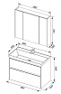 Мебель для ванной Aquanet Гласс 90 см белый