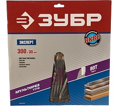 Диск пильный &quot;Точный-МУЛЬТИ рез&quot; (300х30 мм; 80Т) Зубр 36907-300-30-80