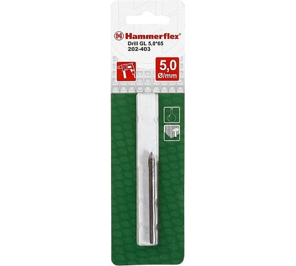 Сверло по плитке и стеклу Flex 202-403 DR GL (5х65 мм) Hammer 30819