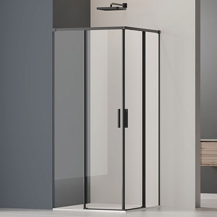 Душевой уголок Vincea Soft 2 VSS-3SO2800CLB 80x80 черный, прозрачное