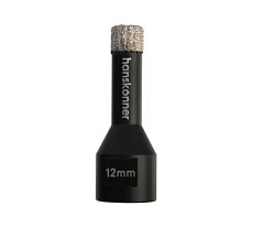 Коронка алмазная 12x60 мм, M14 для УШМ Hanskonner H1055-10-12