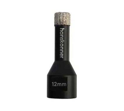 Коронка алмазная 12x60 мм, M14 для УШМ Hanskonner H1055-10-12