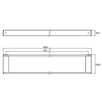 Рейлинг для аксессуаров Emco Liaison 1866 001 11, 100 см