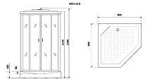 Душевая кабина Niagara Premium NG- 6001-01D 90x90 низкий поддон 16 см