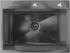 Кухонная мойка Ulgran Steel US 600-002 60 см черная брашированная сталь