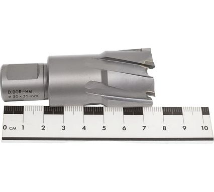 Сверло корончатое HM по металлу (30х35/73 мм; Weldon 19) D.BOR CD-HM-035-030-W