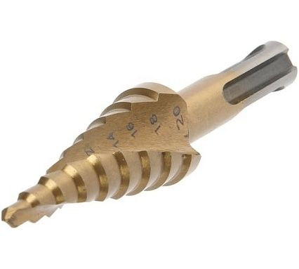 Сверло ступенчатое PRO (4-20 мм; HSS, TiN; SDS-plus) Тундра 6937306